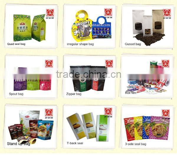 Custom printed standed laundry detergent powder bag with side spout