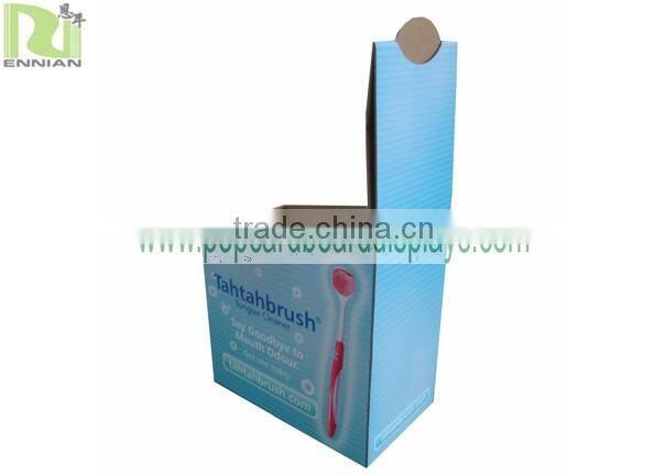 Advertising Blue Tongue Cleaner Cardboard Paper Box Display
