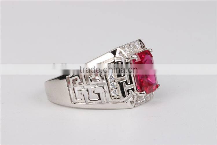 china factory custom men's ring gemstone big stone ring designs mens