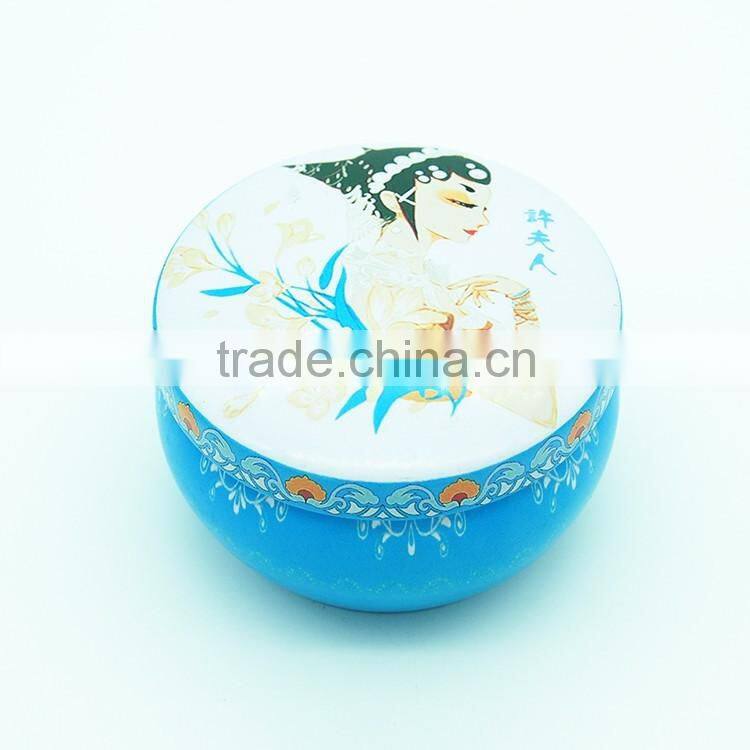 scented soybean wax candle in tin box with metal lid