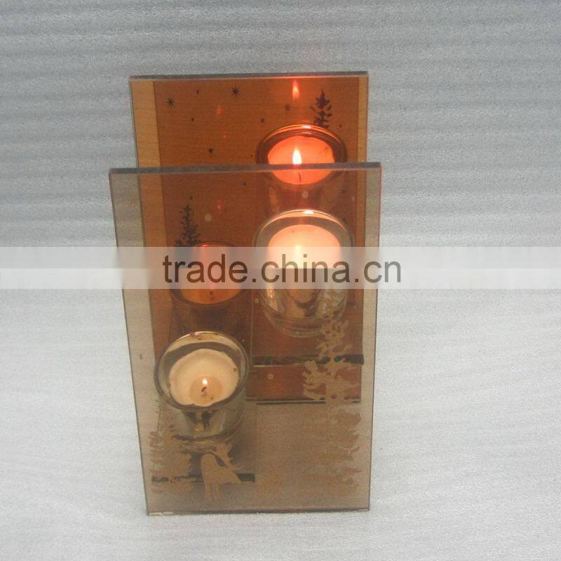 2016 wholesale crystal tea light holder with christmas design