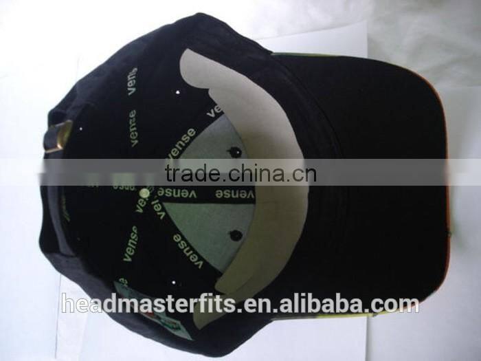 Custom logo printing long bill black strap women's baseball trucker cap