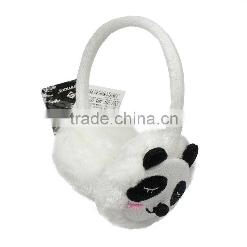 2014 new fresh fashion panda head design cute kids winter earmuff