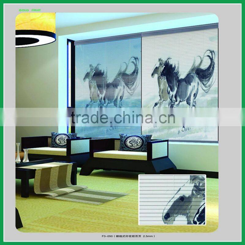 1m width prited aliumnium venetian blinds for window decoration