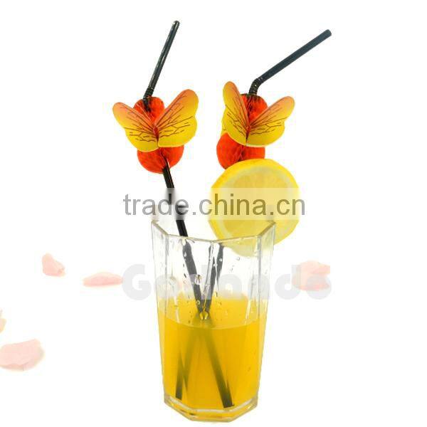 fancy bee topper cocktail plastic decorative drink straws