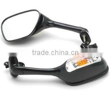 Blcak Mirrors with Clear Turn Signals Lights for 2006-2008 Suzuki GSXR 600 750 1000
