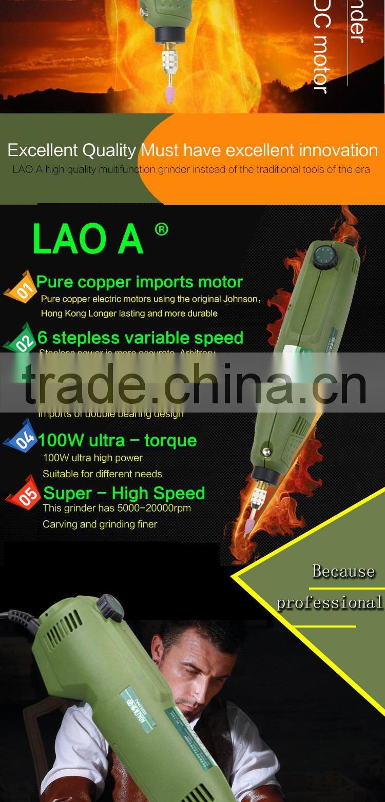 Multifunction industrial grade 100W powerful CVT electric grinder set