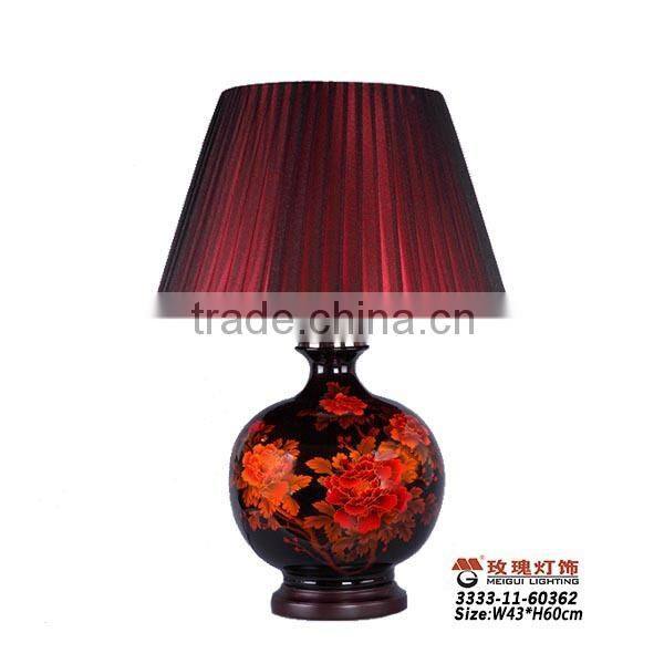 China red wedding table lamps for nightstand