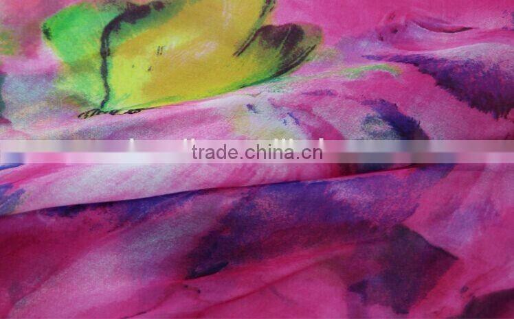 Wholesale 100% Printed Silk Chiffon Fabric For Garment