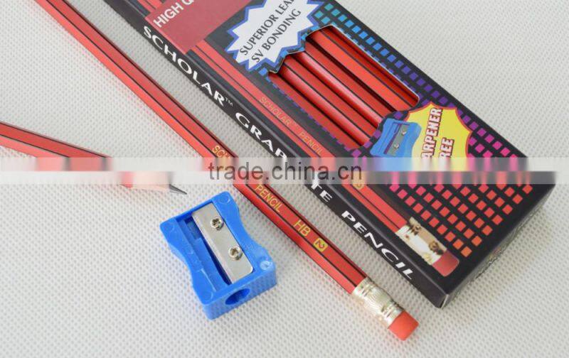 Wooden HB Pencil with Sharpener