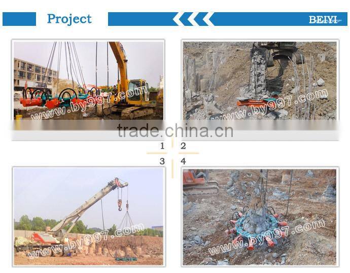 excavator attachment hydraulic square concrete pile cutter machine for pile breaking project
