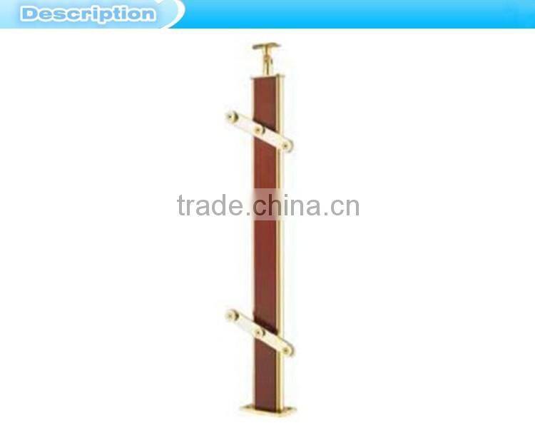 baluster stainless steel glass railing wood stair