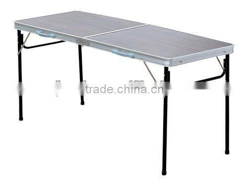 Brown Aluminum Folding Camping Table