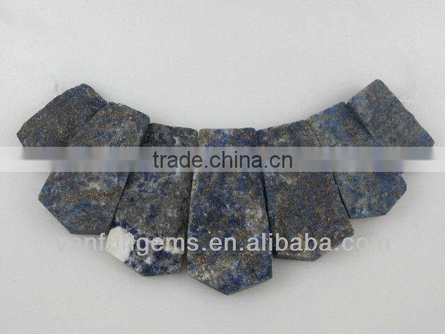 AA grade Lapis rectangle freeform beads for necklace