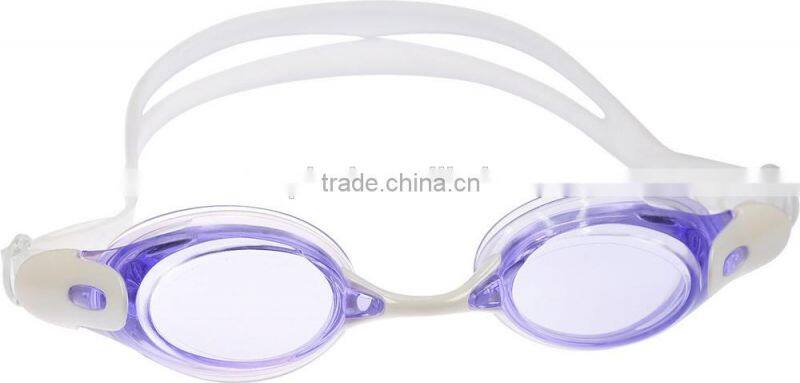 Custom competition swimming goggles in blue lens , triathlon swimming goggles , waterproof swimming goggles