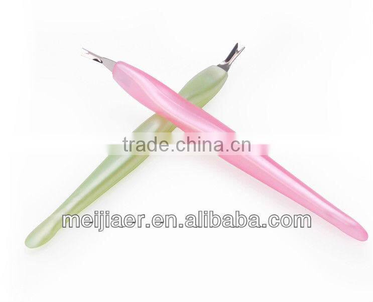 Plastic nail cuticle fork/ nail care tools/nail supplys wholesale/cheap