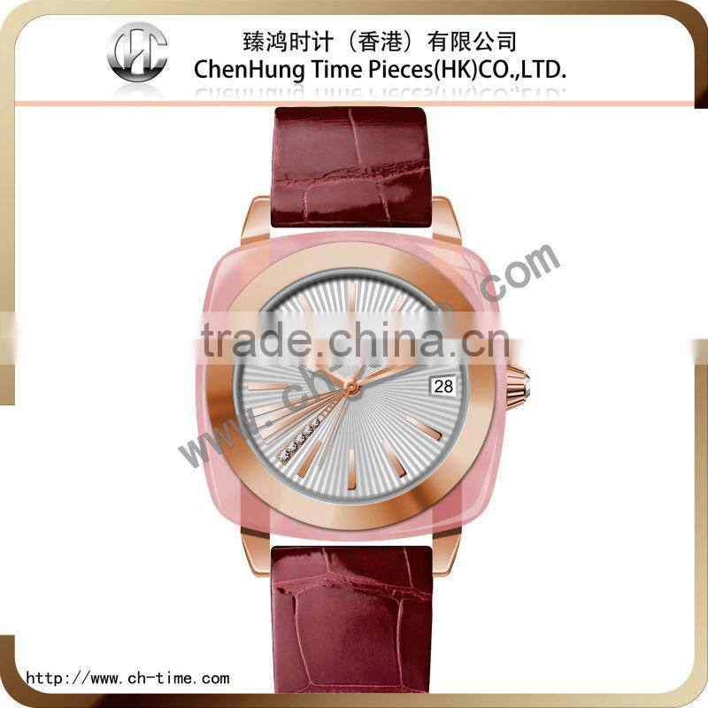 Swiss women color strap ladies vintage bangle custom wrist watches wholesale