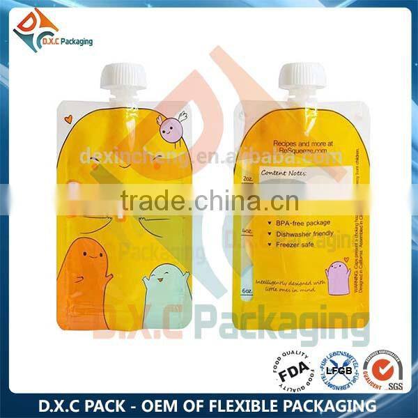Food Safe Soft Drink Pouch Alcohol Drink Pouch Drinking Water Plastic Pouches