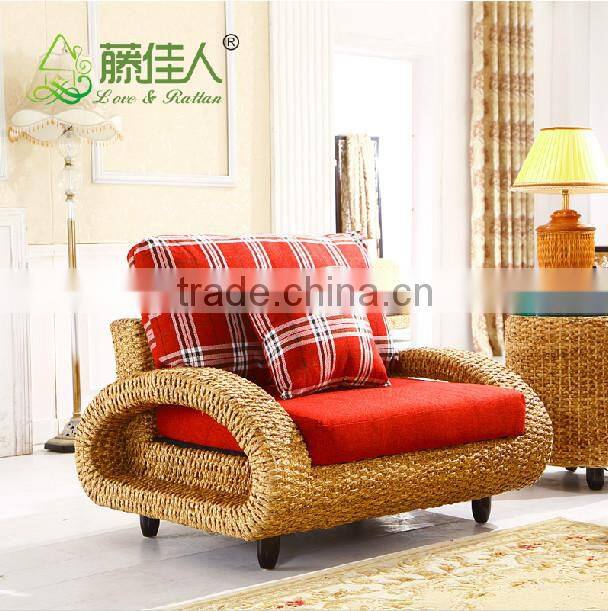 Modern Interior Wicker Handicraft Hand Woven Living Room Sofa Couch Set Natural Rattan Indoor Furniture