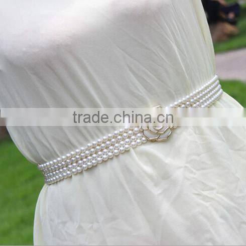Delicate Shiny Leaf Bridal Veil Waist Chain