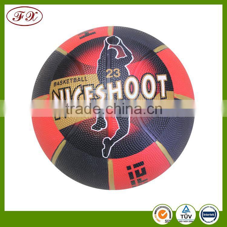 niceshoot print size 7 rubber basketball for gift