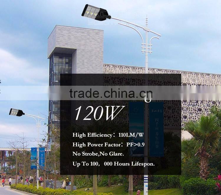 Outdoor IP65 waterproof bridgelux cob 120w led street lamp