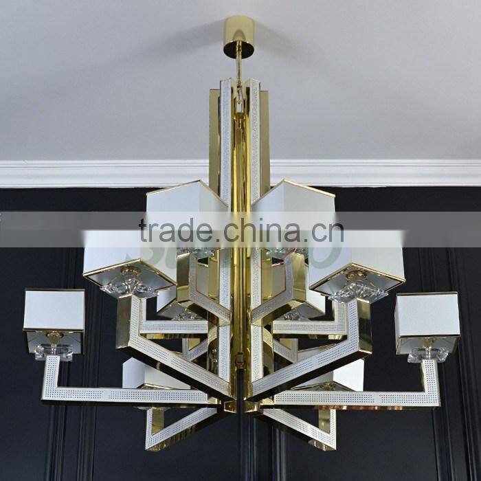 Newest chandelier lamps/K9 Crystal pendant lights/leather chandelier lights