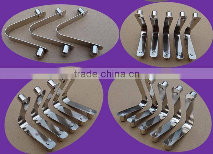 V-shaped double ball riveting solid elastic clasp, tube positioning, leaf spring jump beads, spring