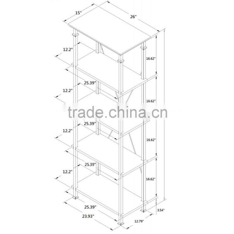 Assembly Wooden Furniture Book Stand Holder Antique Metal Book Stand