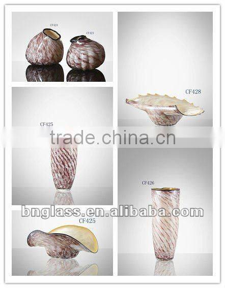 Glass Beach Series Shell Shaped Colored Bud Vase