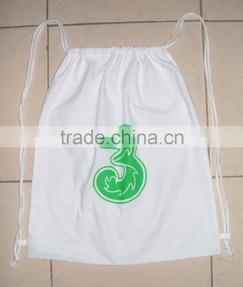 white hopping bag ,shopping bagcheap canvas bucket drawstring bag design-5