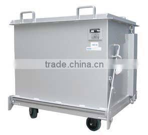 steel industrial drop bottom container bins