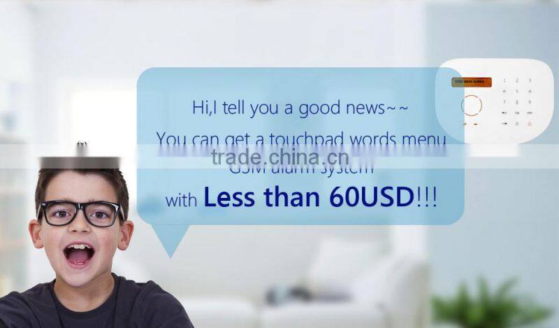 Smart home automation system with SIM card GSM alarm system & Android/IOS APP GSM Home Alarm, Wireless GSM Alarm