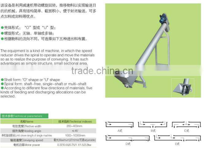 LSJ/LTJ Model spiral conveyor/hoister