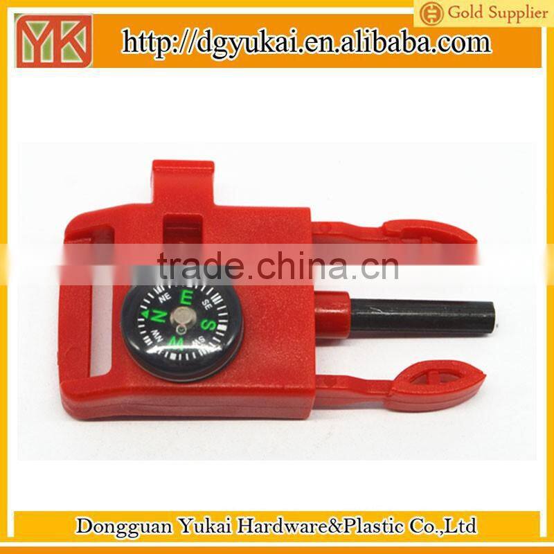 Yukai plastic flint buckles paracord firestarter buckles for camping