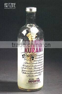 750 High clear glass vodka bottle