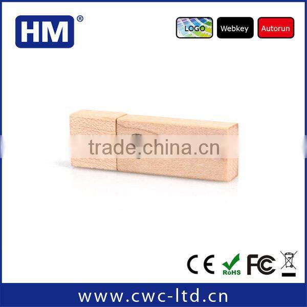 promotional factory supply wood USB stick 3.0 with high quality 32GB/64GB/128GB choice custom LOGO/package