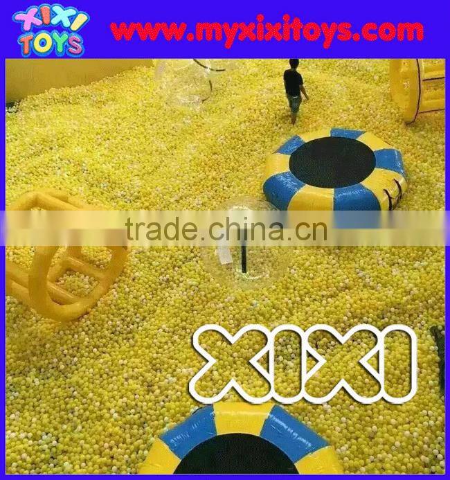 ocean plastic balls ball pit playground for children, inflatable slide for ball pit