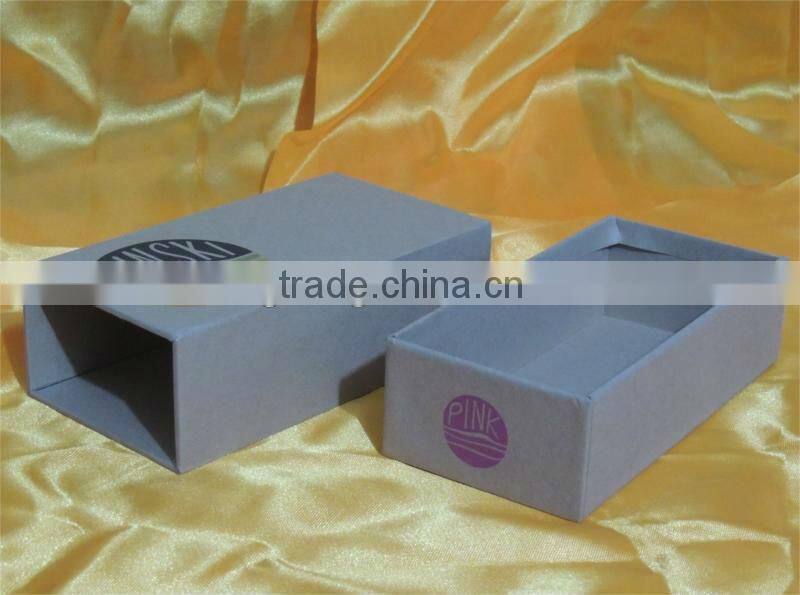 custom brown cardboard with drawer for gift box beauty paper box