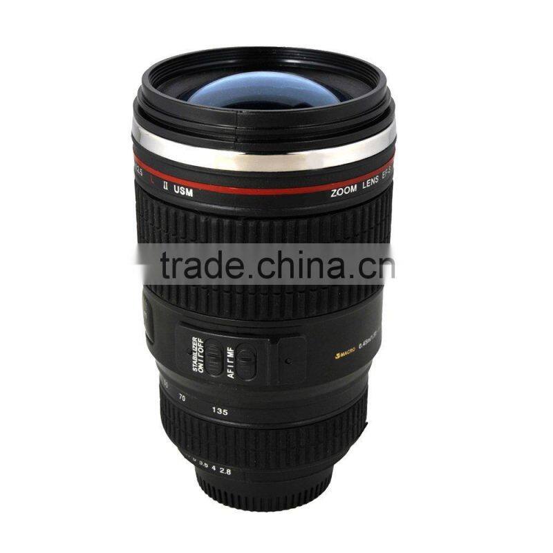 stainless Steel Liner Camera Lens Cup Mug EFS 28-135mm F4 Filter for Coffee Milk Water