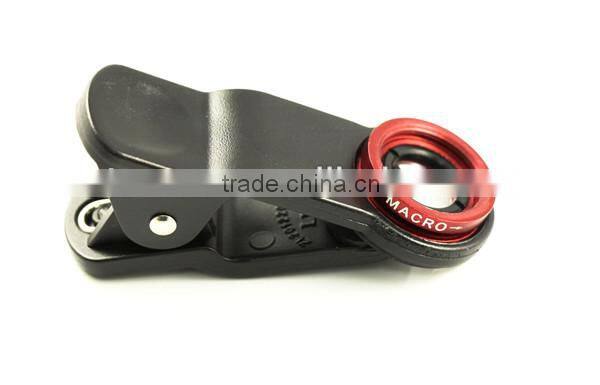2014 Promotion Gift LIEQI 3 in 1 Universal Clip Lens With Fisheye Lens, Wide angle Lens, Macro Lens,
