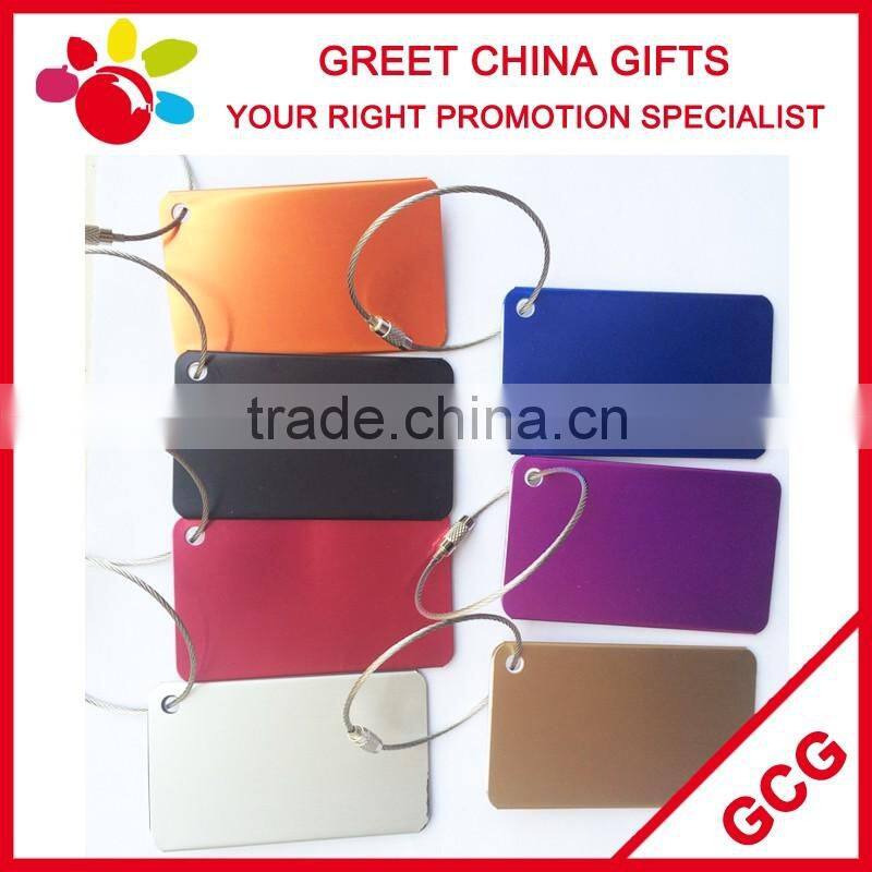 Promotional Aluminum Alloy Cheap Travel Luggage Tag Custom Logo with Replaceable Paper Name Card