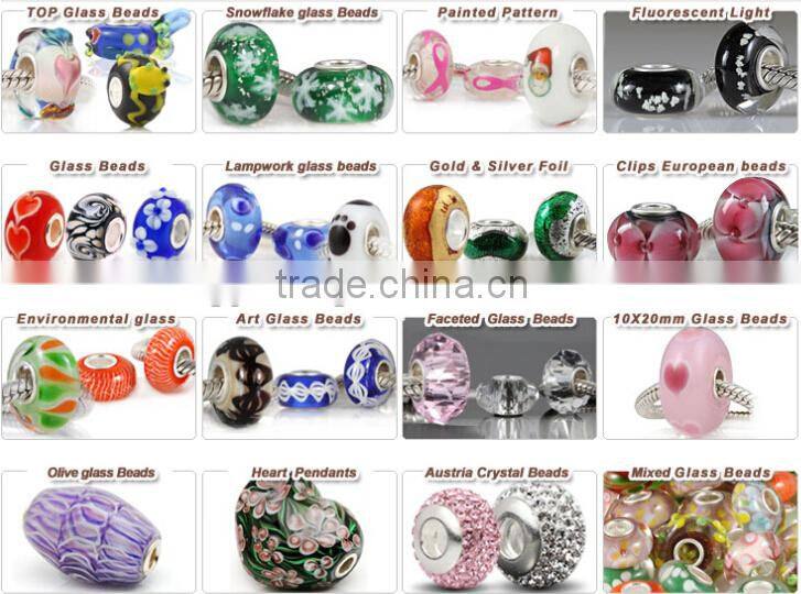 European jewelry 925 sterling silver diamond pave loose beads