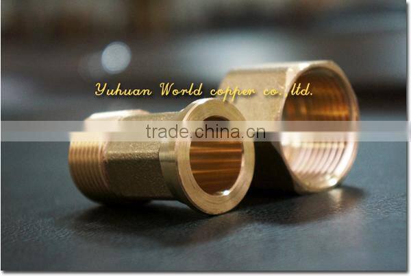 WD-9803 Brass Fitting Straight Tail With Loose Nut M/F