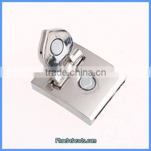 Wholesale Rhinestone Magnetic Clasps For Flat Leather Bracelets PMC-M081