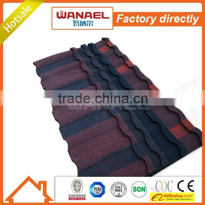 Wanael waterproof metal types of roof tiles, roof sandwich panel