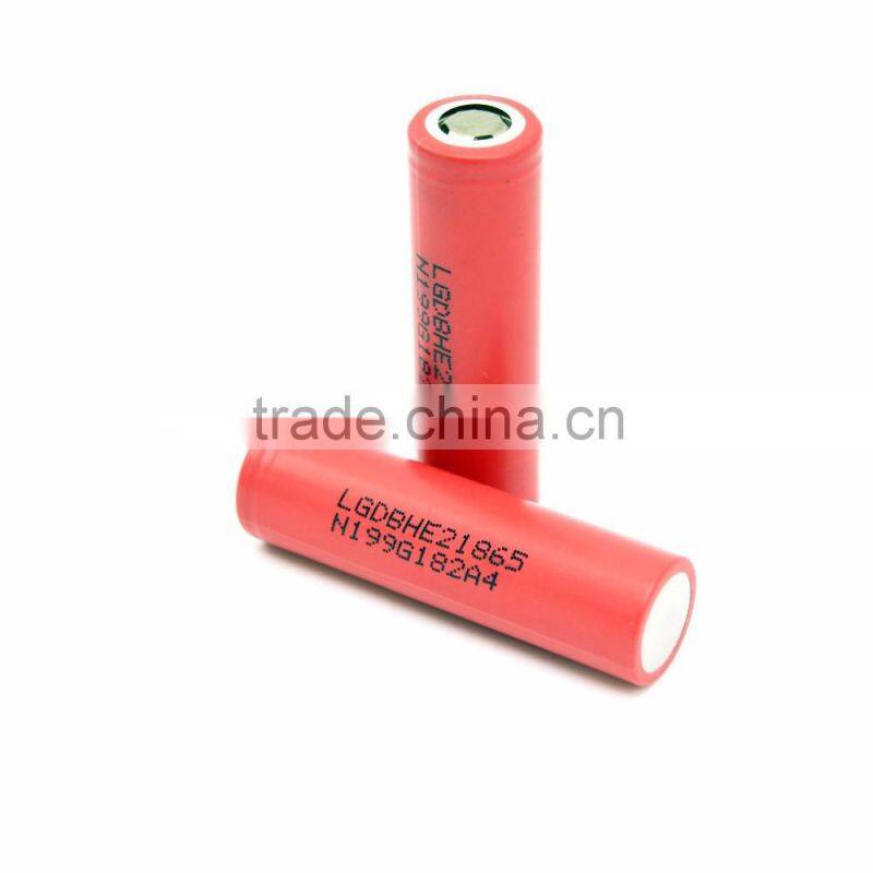 Best price!! LG18650HE2 2500mAh 3.7V 20A E-Cig li-ion battery VS LG HE4 2500mAh 20A 3.7V rechargeable battery use for vape mod
