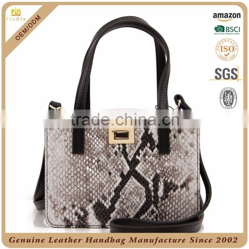 CSS1799-003 Chinese leather bag manufacturer Snake Grain Genuine Leather Small Elegant Evening Clutch Bag