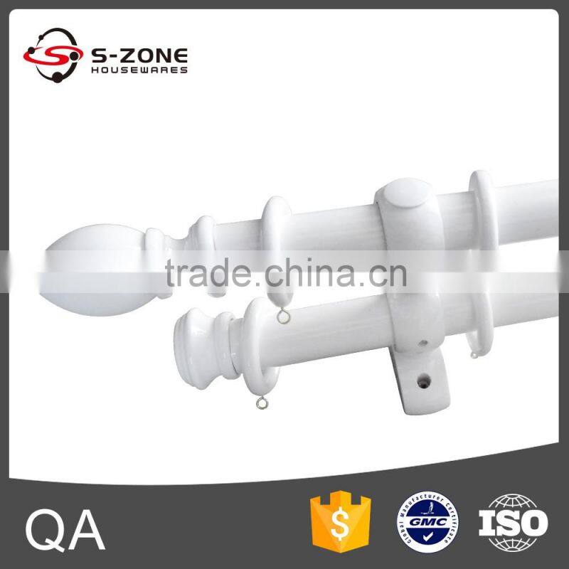 Hot sale bay window wooden curtain pole