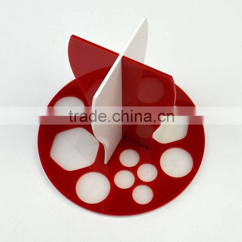 Round Acrylic cool makeup brush frame brush rack drying